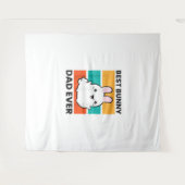 Bester Vater je Rabbit niedlicher Hase Wandteppich (Vorderseite (Horizontal))