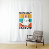 Bester Vater je Rabbit niedlicher Hase Wandteppich (Beispiel)