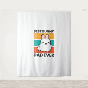 Bester Vater je Rabbit niedlicher Hase Wandteppich