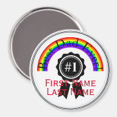 Bester Vater je Rainbow Magnet HAMbWG (Vorderseite/Rückseite)