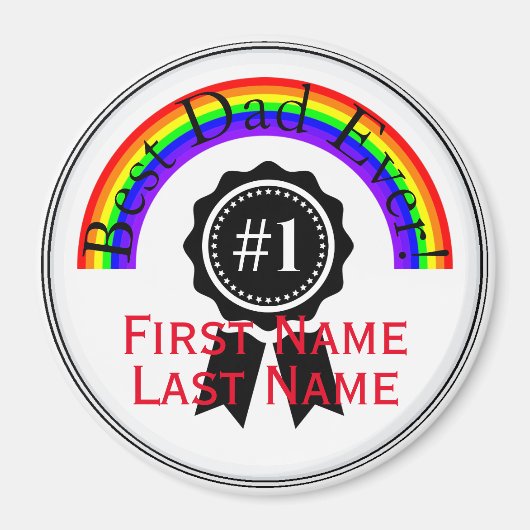 Bester Vater je Rainbow Magnet HAMbWG (Vorne)