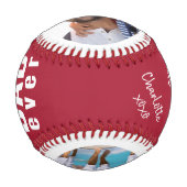 Bester Vater je Red 2 Foto unterzeichnet Baseball (Vorderseite)