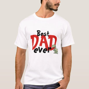 Bester Vater je Red Black Text Baby Boy Vater's T-Shirt