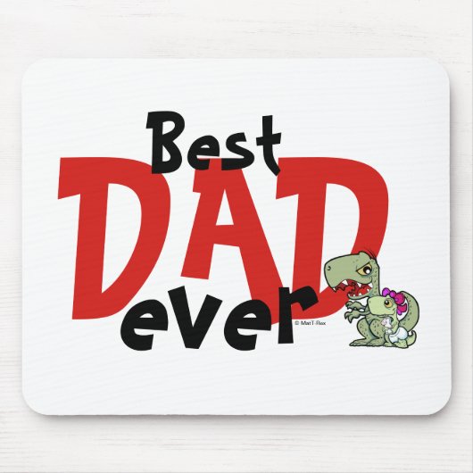 Bester Vater je Red Black Text Baby Girl Father Mousepad (Vorne)
