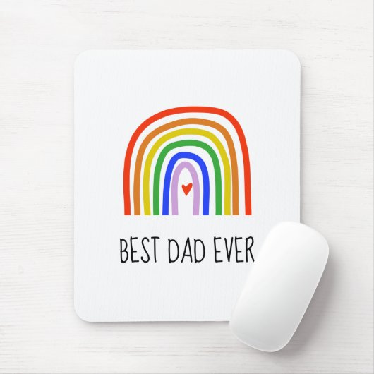 Bester Vater je Regenbogen Herzblut Tag Liebe Mousepad (Mit Mouse)