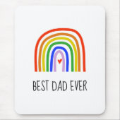 Bester Vater je Regenbogen Herzblut Tag Liebe Mousepad (Vorne)