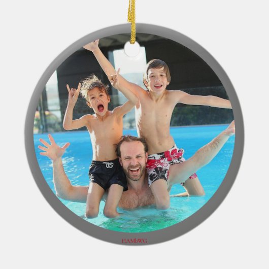 Bester Vater je Regenbogen Ornament HAMbWG (Hinten)