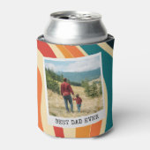 Bester Vater je Retro 2 Foto kann kühler werden Dosenkühler (Kanne Vorderseite)