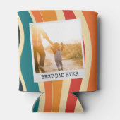 Bester Vater je Retro 2 Foto kann kühler werden Dosenkühler (Rückseite)