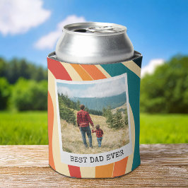 Bester Vater je Retro 2 Foto kann kühler werden Dosenkühler