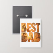 Bester Vater je Retro Button-Abzeichen Button (Vorderseite/Rückseite)