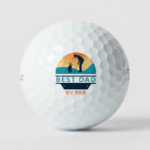 Bester Vater je Retro Cooler Golfplatz Lover Golfball (Vorderseite)