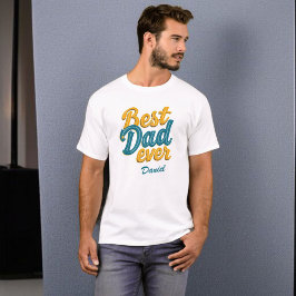 Bester Vater je | Retro Customizable Vatertag T-Shirt