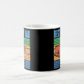 Bester Vater je Retro-Fischerei vorhanden Kaffeetasse (Mittel)