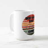 Bester Vater je - Retro Paw Bump Tasse (Vorderseite Links)