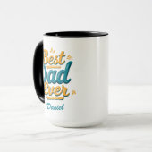 Bester Vater je | Retro Personalisiert Vatertag Tasse (Vorderseite Links)