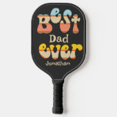 Bester Vater je Retro Pickleball Schläger (Rückseite)