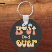 Bester Vater je Retro Schlüsselanhänger (Vorderseite)