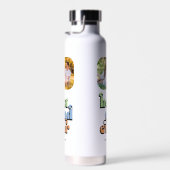 Bester Vater je Retro Text 2 Fotos Trinkflasche (Rechts)