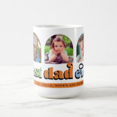 Bester Vater je Retro Text 3 Fotos Kaffeetasse (Mittel)