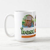 Bester Vater je Retro Text 3 Fotos Kaffeetasse (Links)
