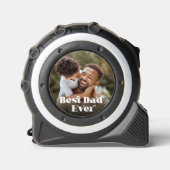 Bester Vater je Retro-Text-Foto Maßband (Vorderseite)