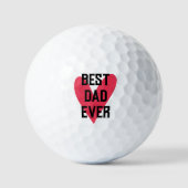 Bester Vater je rosa Herztag Vatertag Golfball (Vorderseite)