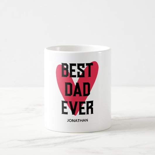 Bester Vater je rosa Herztag Vatertag Kaffeetasse (Mittel)