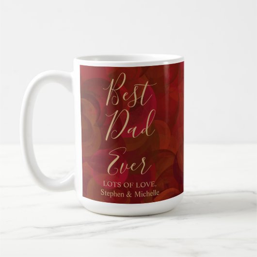 Bester Vater je Rost Brown Vatertag Kaffeetasse (Links)