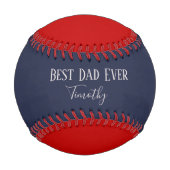Bester Vater je rot und blau Baseball (Vorderseite)