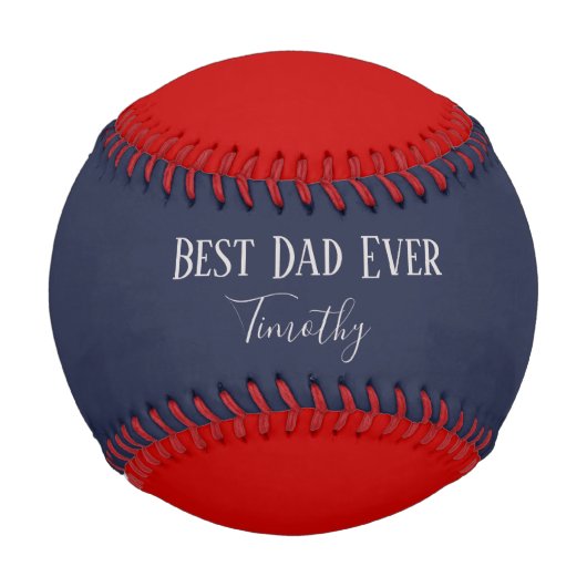 Bester Vater je rot und blau Baseball (Vorderseite)