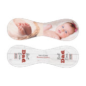 Bester Vater je Rote Typografie Rustikales Holz Mo Baseball (Paneele)