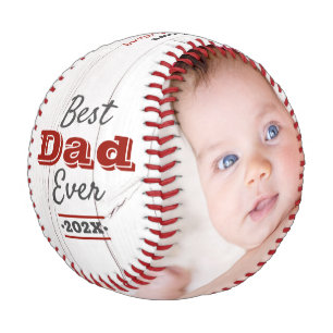 Bester Vater je Rote Typografie Rustikales Holz Mo Baseball