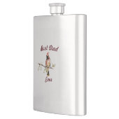 Bester Vater je Roter Kardinal Vatertag Klassik Flachmann (Links)