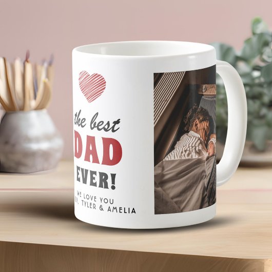 Bester Vater je Rotes Herz 2 Foto Kaffeetasse
