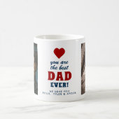 Bester Vater je Rotes Herz 2 Foto Kaffeetasse (Mittel)