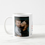 Bester Vater je Rotes Herz 2 Foto Kaffeetasse (Links)