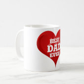 Bester Vater je Rotes Herz Liebe Tasse (Vorderseite Links)