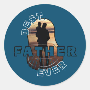Bester Vater je Runder Aufkleber