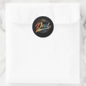Bester Vater je Runder Aufkleber (Tasche)