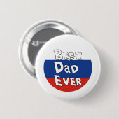 Bester Vater je Russland Flagge Button (Vorne & Hinten)