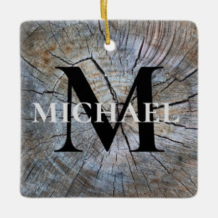 Bester Vater je Rustikal bedrückte Baumrinde Keramikornament