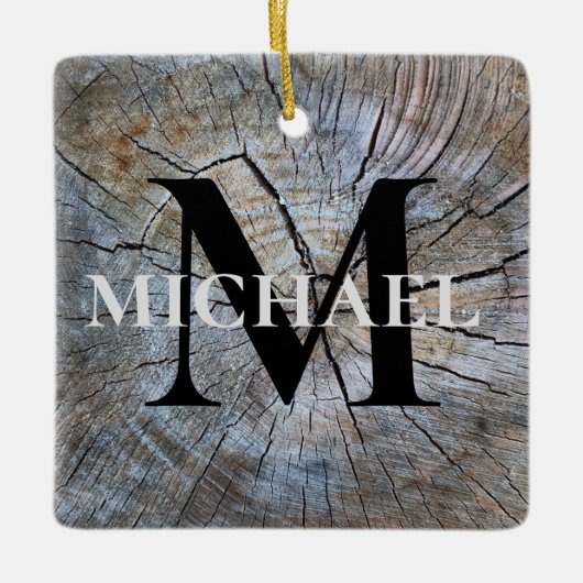 Bester Vater je Rustikal bedrückte Baumrinde Keramikornament (Vorderseite)