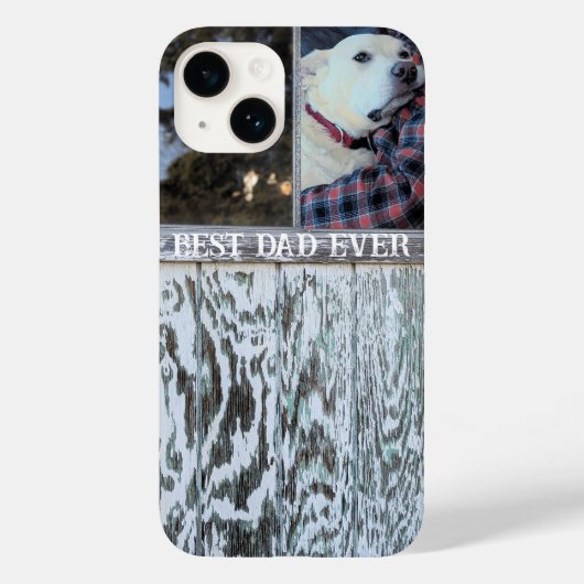 Bester Vater je rustikal bedrücktes Holz hinzufüge Case-Mate iPhone Hülle (Rückseite)