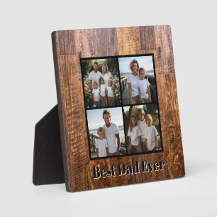 Bester Vater je rustikal dunkelholz Getreide Vater Fotoplatte