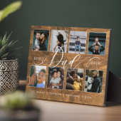 Bester Vater je rustikale Holzkörnerkollektion Fotoplatte