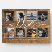 Bester Vater je rustikale Holzkörnerkollektion Fotoplatte (Vorderseite)