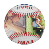 Bester Vater je rustikaler Baseball-Foto Name benu Baseball (Vorderseite)