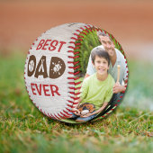 Bester Vater je rustikaler Baseball-Foto Name benu Baseball