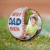 Bester Vater je rustikaler Baseball-Foto Name benu Baseball